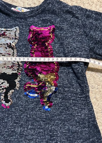 Kedili Örgü Uzun Kollu Bebek Kız Takımı - Görsel 5