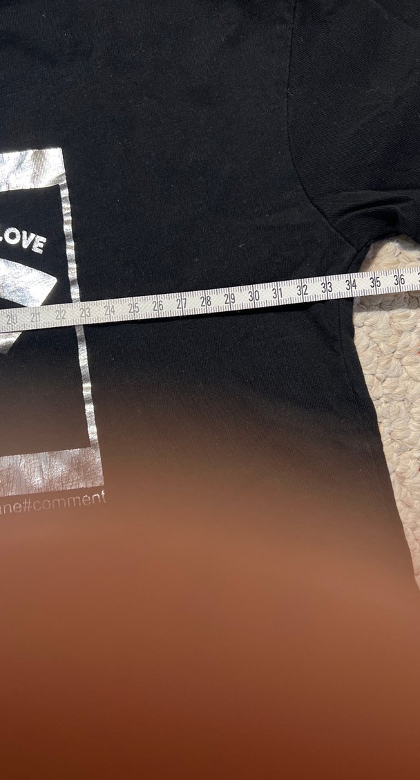 Kız Çocuk Siyah Baskılı Tişört - Görsel 5