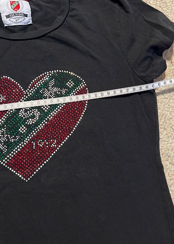 Kızlar için siyah taşlı kısa kollu tişört KSK STORE. - Görsel 5