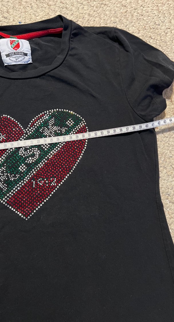 Kızlar için siyah taşlı kısa kollu tişört KSK STORE. - Görsel 5