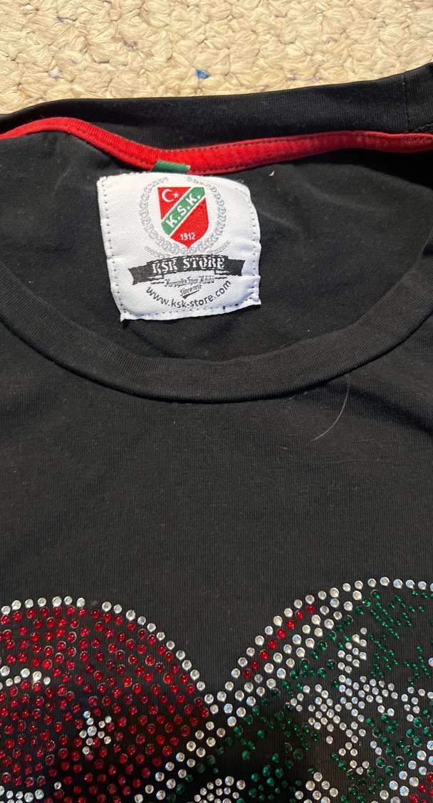 Kızlar için siyah taşlı kısa kollu tişört KSK STORE. - Görsel 3