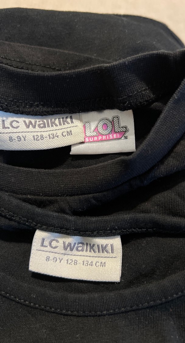 Kız Çocuk Siyah Payetli Tişört  LOL - Görsel 4