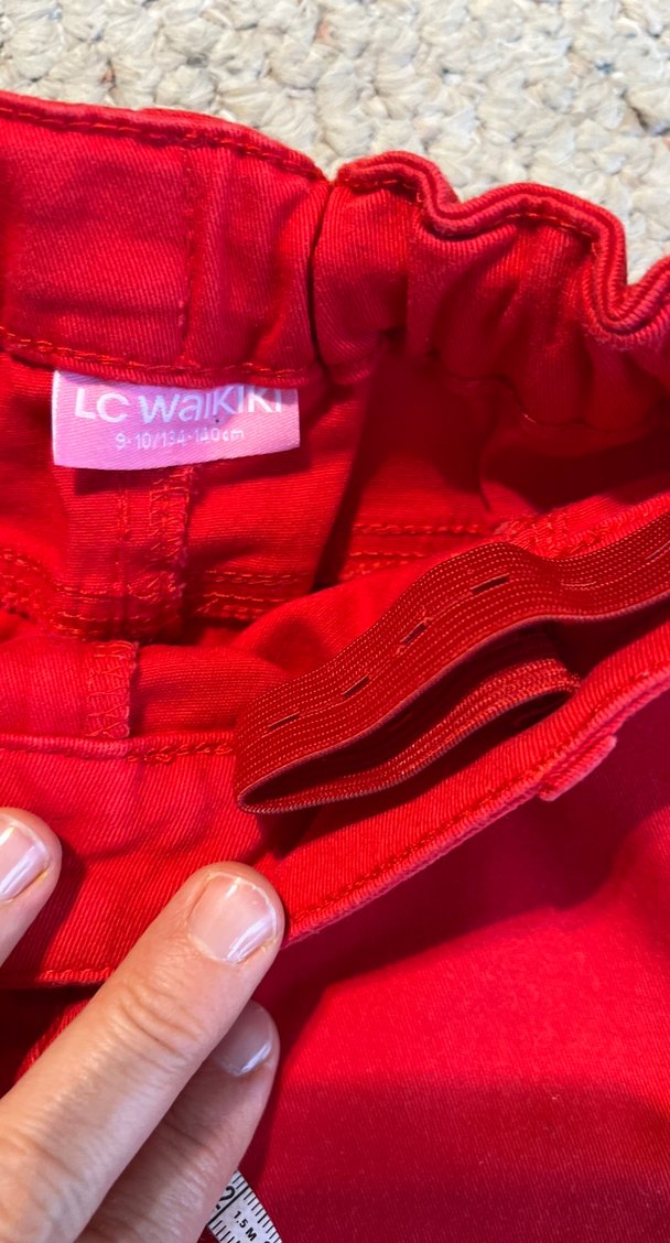 Lc waikiki Kız Çocuk Kırmızı Kemerli Dar Kesim Etek - Görsel 3