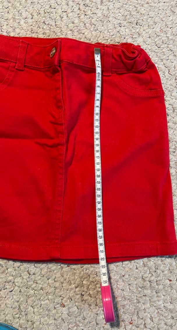 Lc waikiki Kız Çocuk Kırmızı Kemerli Dar Kesim Etek - Görsel 2