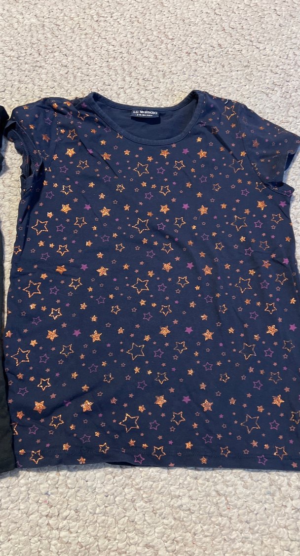 Kız Çocuk Kısa Kollu Baskılı Tişört Seti - Görsel 2