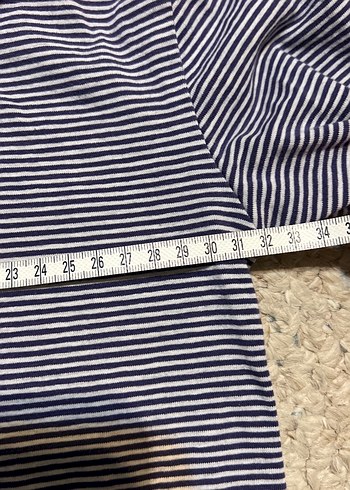 Uzun Kollu Kemerli çizgili Kız Elbisesi - Görsel 3