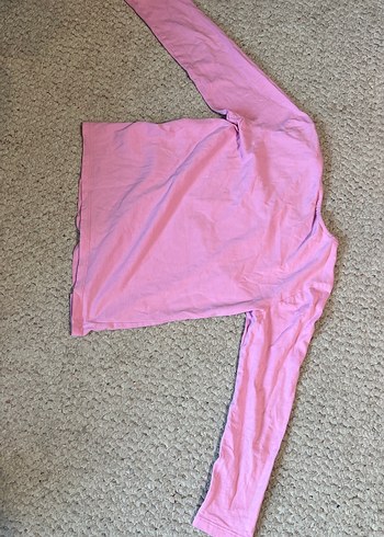 Kız Çocuk Pembe Uzun Kollu Baskılı Tişört - Görsel 5