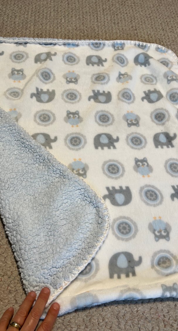 Gri Desenli kadife yurtdışından  Çocuk Battaniyesi - Görsel 2