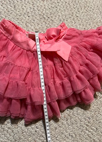 Kız Çocuk Pembe Fırfırlı Etek - Görsel 3