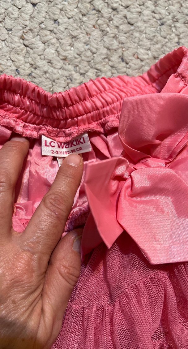 Kız Çocuk Pembe Fırfırlı Etek - Görsel 2