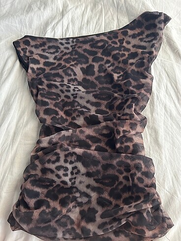 Leopar desenli bluz