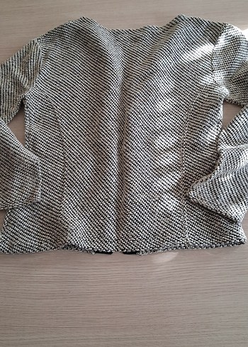 Düğmeli Gri Kadın Ceket - Görsel 4