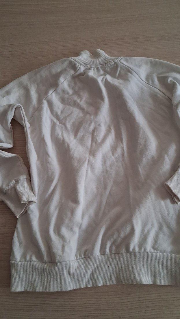 Beyaz Fermuarlı Kadın Ceket - Görsel 3