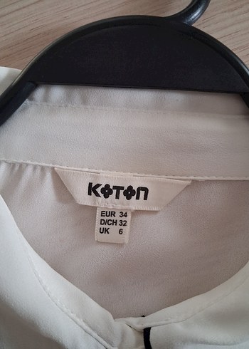 Gri Kenarlı Beyaz Düğmeli Kadın Gömlek - Görsel 5