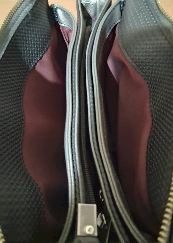 Gri Deri Kadın Çanta - Görsel 3