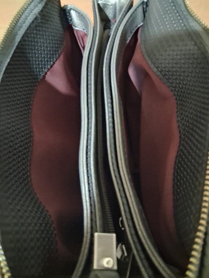 Gri Deri Kadın Çanta - Görsel 3