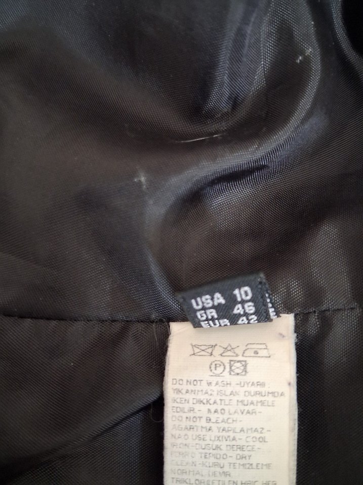 Kadın Siyah Süet Düğmeli Blazer Ceket - Görsel 5