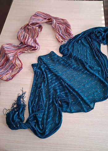 Renkli İpek Görünümlü Bohem Kadın Şalları - Görsel 3