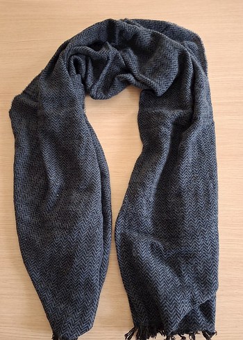 Gri Örgü Kadın Keten Şal - Görsel 3