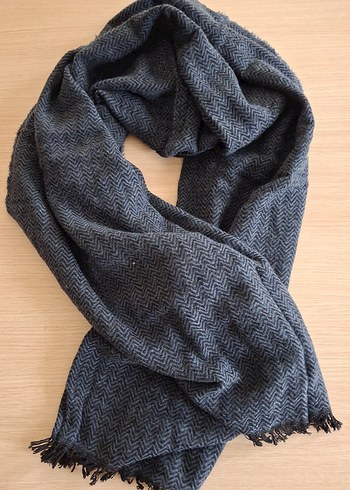 Gri Örgü Kadın Keten Şal - Görsel 2