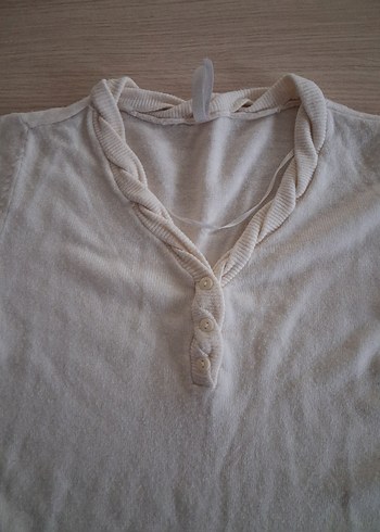 Bej Kadın Triko Kazak, Uzun Kollu, fit kesim - Görsel 3