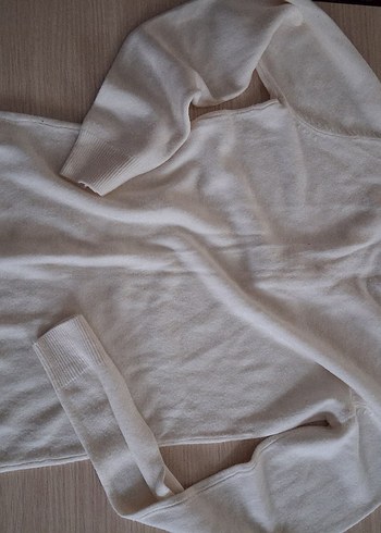 Bej Kadın Triko Kazak, Uzun Kollu, fit kesim - Görsel 5