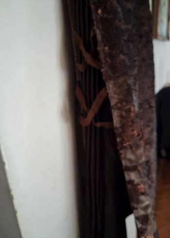 Kahverengi Drapeli Uzun Abiye Elbise - Görsel 3