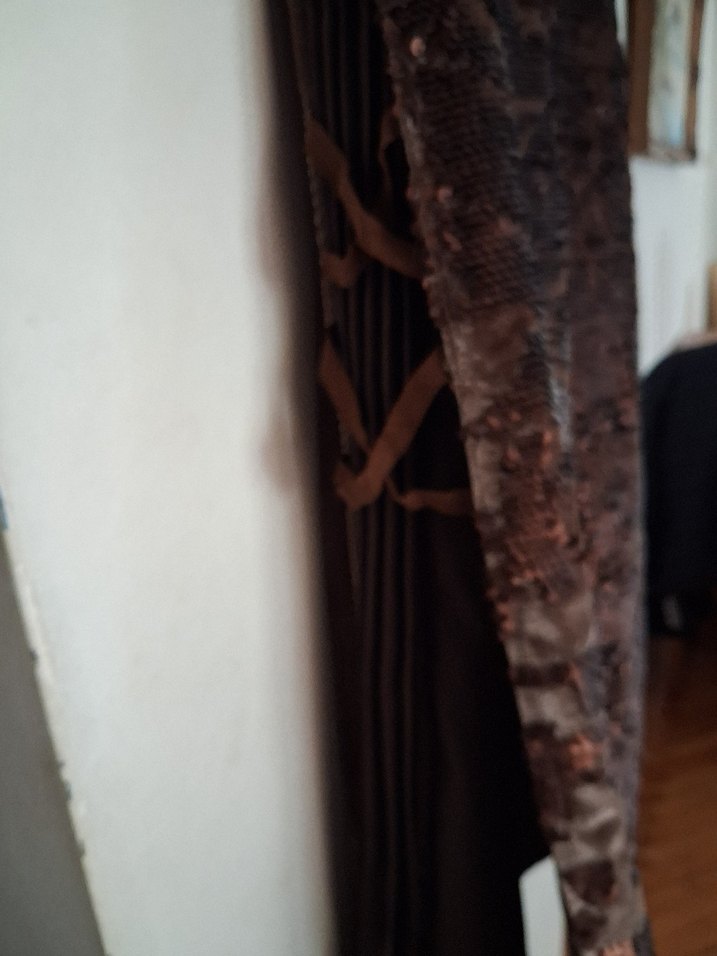 Kahverengi Drapeli Uzun Abiye Elbise - Görsel 3