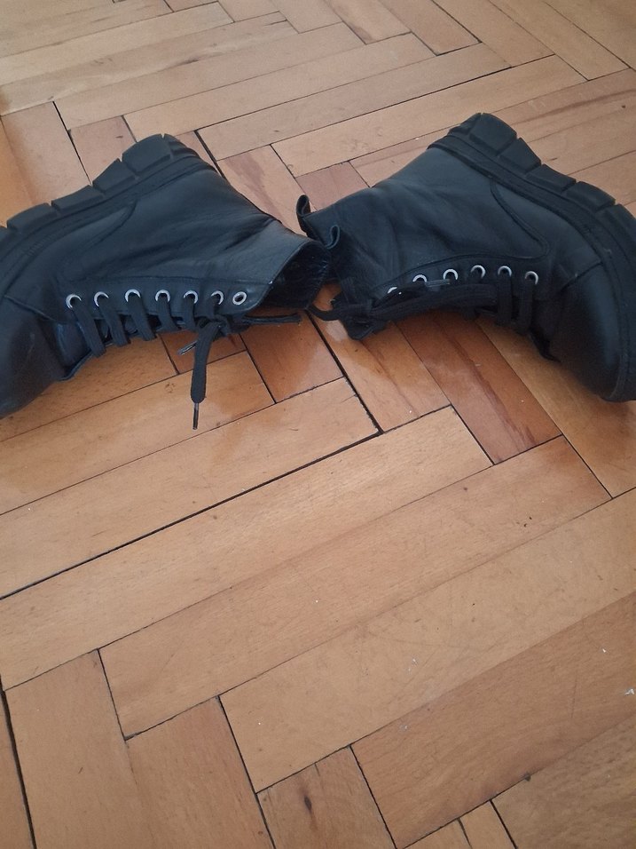 Siyah Deri Fermuarlı Stiletto Topuklu Bot - Görsel 3