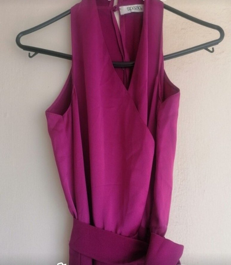 Mor Uzun Drapeli Straplez Kadın Abiye Elbise - Görsel 5