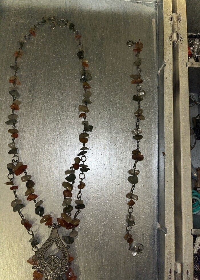 doğal taş kolye+bileklik - Görsel 4