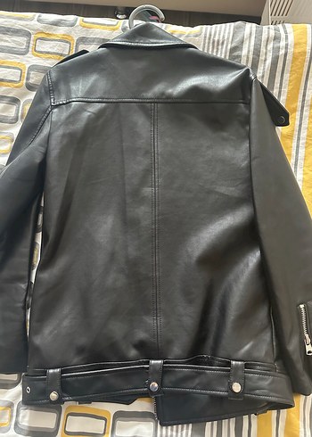 Siyah Deri ceket - Görsel 4