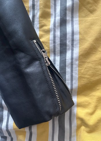 Siyah Deri ceket - Görsel 5