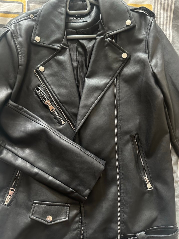 Siyah Deri ceket - Görsel 2