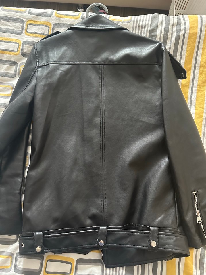 Siyah Deri ceket - Görsel 4