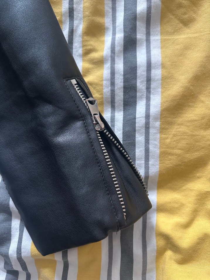 Siyah Deri ceket - Görsel 5