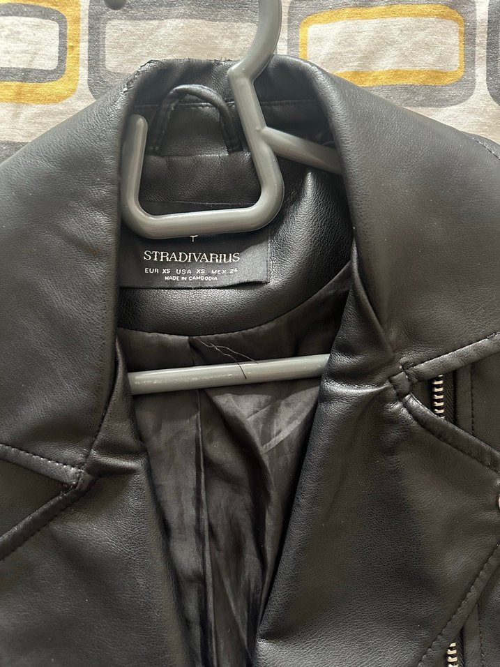 Siyah Deri ceket - Görsel 3