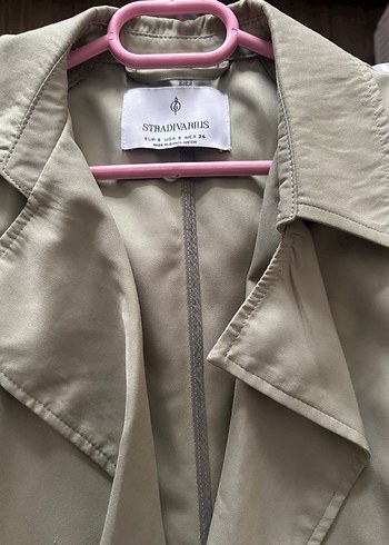 Yeşil Uzun Kadın Trençkot Düğmeli ve Kuşaklı - Görsel 3