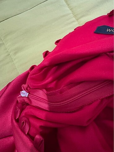 Kırmızı abise elbisesi - Görsel 6