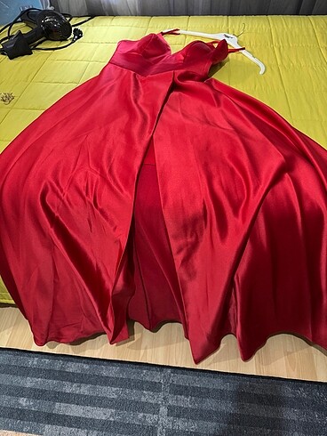 Kırmızı abise elbisesi - Görsel 8