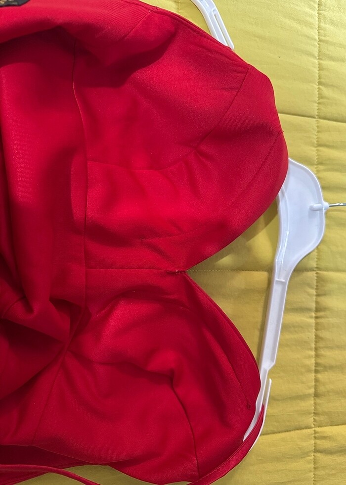 Kırmızı abise elbisesi - Görsel 5