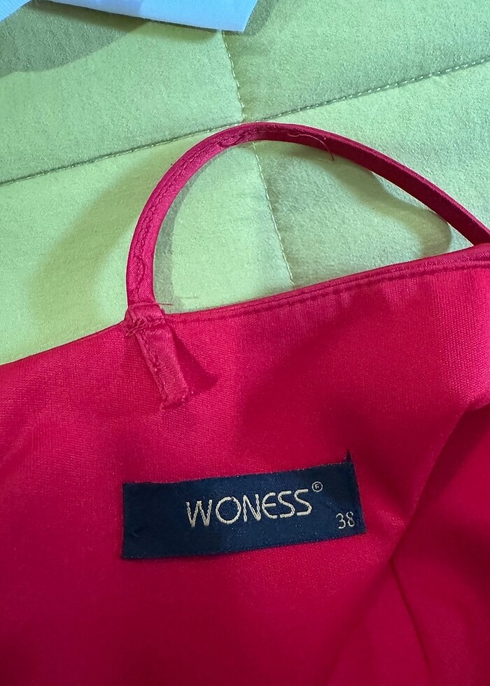 Kırmızı abise elbisesi - Görsel 3