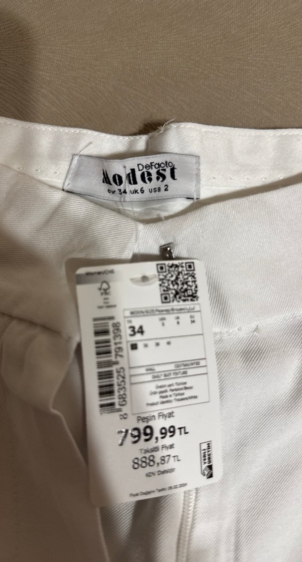 Bayan beyaz pantolon - Görsel 3