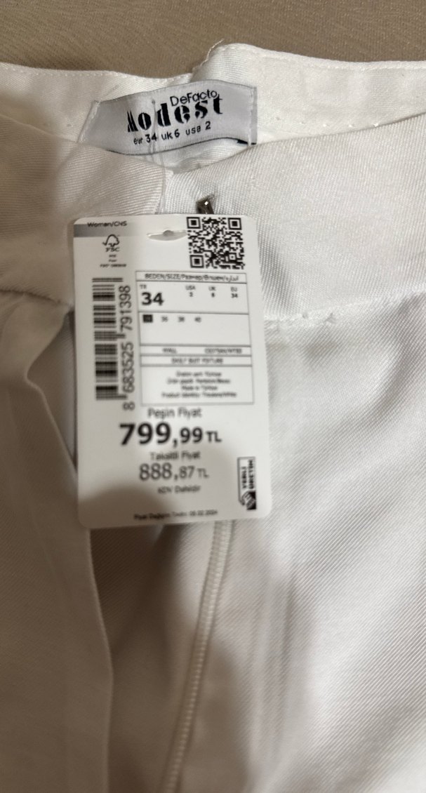 Bayan beyaz pantolon - Görsel 2