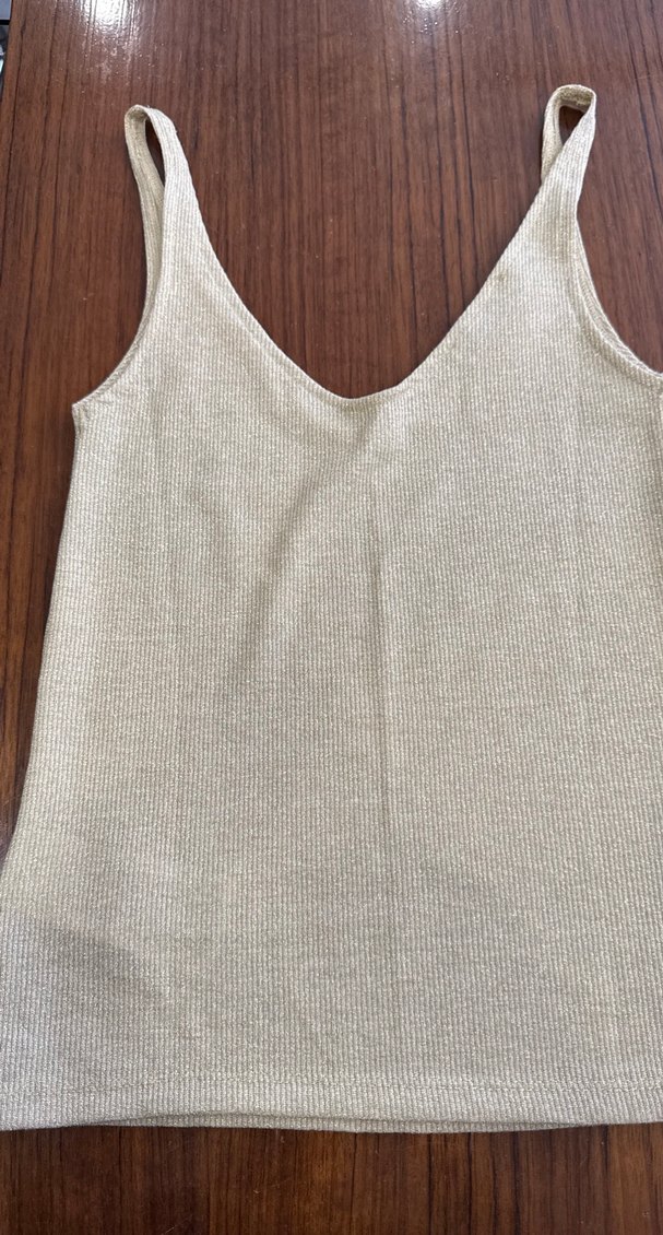 Bej V Yaka Kolsuz Midi Kadın Atlet - Görsel 5