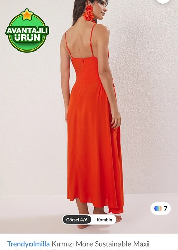 Trendyol & Milla Trendyolmilla Kırmızı İpek Dokulu Uzun Elbise