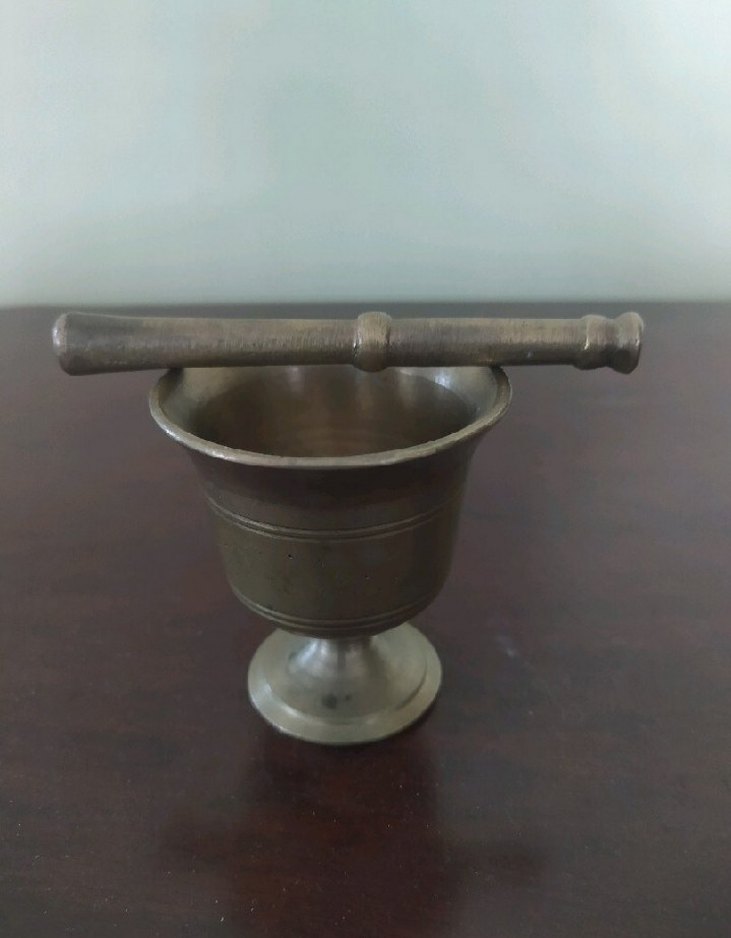 Gri Metal Havan ve Havan Tokmağı - Görsel 2