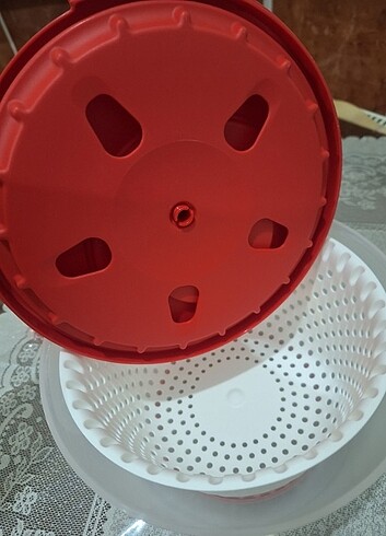 Beden kırmızı Renk Tupperware salata kurutucu