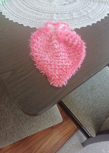 Kahverengi El Örgüsü Banyo Lifi - Görsel 5