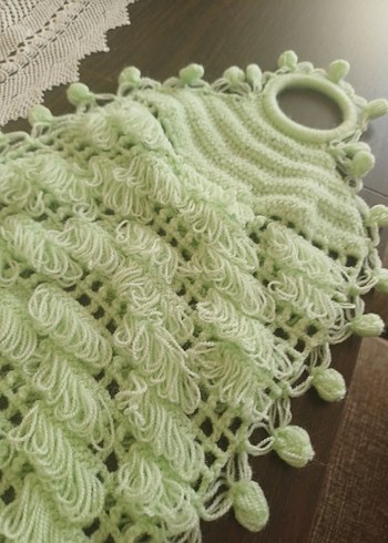 Kahverengi El Örgüsü Banyo Lifi - Görsel 7